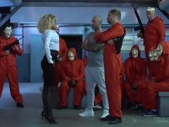 Arsch, Blasen, Doppelpenetration, Schwarz, Handjob, Interrassisch, Orgie, Strümpfe