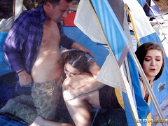 Braunhaarige, Frau frau mann, Muschi, Flotter dreier