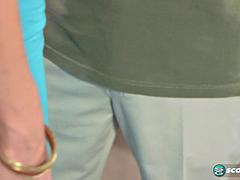 素人, デカパイ, ブロンド, フェラチオ, イく瞬間, 眼鏡, Hd, 熟年