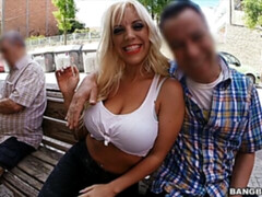 Grosser arsch, Grosser schwanz, Grosse titten, Blondine, Blasen, Hundestellung, Milf, Titten