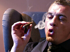 Rubia, Mamada, Lencería, Pezones, Coño, Fumando, Medias largas, Tetas