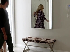 Blasen, Braunhaarige, Spermaladung, Schwanz, Hardcore, Hd, Stiefmutter, Flotter dreier