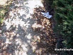 お尻, 美人, フェラチオ, 茶髪の, 黒人, 異人種間, ハメ撮り, フェラする