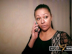 Two long dicks for a sex-addicted brunette chick Mareen De Luxe