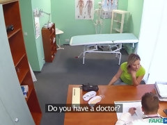 Blasen, Arzt, Hundestellung, Lecken, Krankenschwester, Büro, Muschi, Spanner