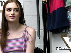 素人, 茶髪の, バック, Hd, オフィス, 小柄, スパイ, ティーン