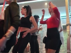 Rubia, Morena, Corridas, Europeo, Corridas faciales, Grupo, Perforación, Realidad