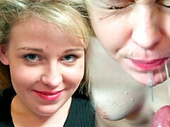 Enthousiasteling, Zwart, Blond, Vies praten, Jurk, Hardcore, Huisgemaakt, Gezichtspunt