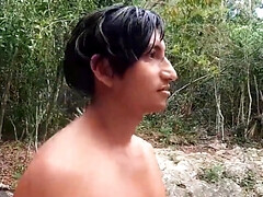 18, デカチン, チン, 指いじり, 毛深い, 手コキする, ハードコア, アウトドア