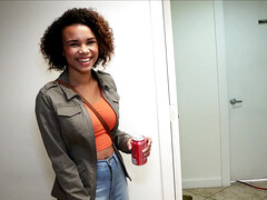 素人, 黒人, フェラチオ, イく瞬間, 黒人, デブ, ゴックンする