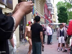 Leie, Arsch, Tussi, Nackt, Im freien, Öffentlich, Muschi, Titten