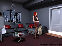 3 dimensionaal, Enthousiasteling, Grote lul, Grote mammen, Dubbele penetratie, Vriendin, Tieten likken, Vrouw