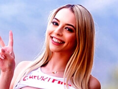 Rubia, Mamada, Estilo perrito, Besar, Coño, Flaco, Medias largas, Adolescente