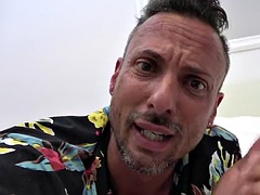 素人, デカパイ, フェラチオ, 浮気者, イタリア人, なめる, 淫乱熟女, 三人
