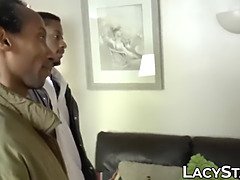 Anaal, Grote kont, Grote mammen, Zwart, Interraciaal, Rijpe lesbienne, Trio