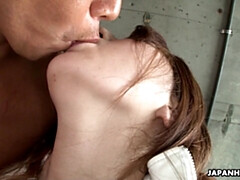 Asiatique, Nana, Gros seins, Sucer une bite, Bondage, Brunette brune, Branlette thaïlandaise, Pute