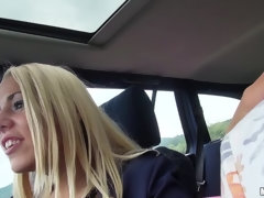 Stewardess Gives Sloppy Road Head