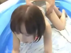 Asiatique, Gros seins, Sucer une bite, Tir de sperme, Fétiche, Japonaise, Adolescente, Plan cul à trois