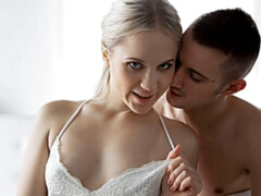 最高, ブロンド, フェラチオ, キス, 剃毛, ティーン, オッパイの