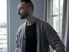 Grosser schwanz, Braunhaarige, Aufs gesicht abspritzen, Frau, Handjob, Hd, Masturbation, Nackt