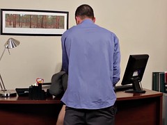 large office piece fucked after blowjob