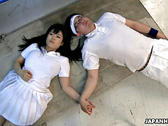 Anal, Asiatique, Sucer une bite, Éjaculation interne, Tir de sperme, Doigter, Culottes ou slips, Rasée