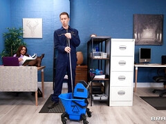 Perverted BBW in the office exciting xxx video