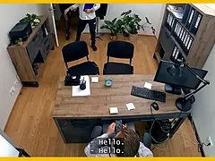 ブロンド, Hd, 旦那, オフィス, 叫ぶ, 剃毛, タトゥー, 妻