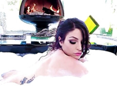 浴室, デカ尻, フェラチオ, 茶髪の, バック, 手コキする, 淫乱熟女, 濡れ