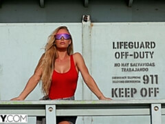 Sweet big-boobed chick Nicole Aniston shows off her anal skills