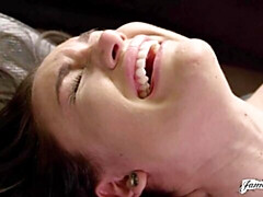 お尻, 茶髪の, 女, 指いじり, なめる, 自然山雀, オーガズム, ティーン