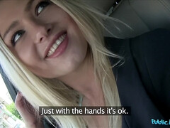 Amateur, Mamada, Coche, Engañando, Al aire libre, Público