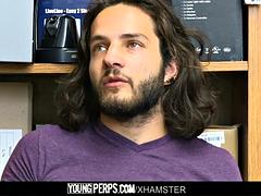 YoungPerps - Handsome guard fucks lucky long-haired dude