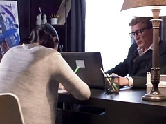 Sucer une bite, Brunette brune, Gorge profonde, En levrette, Chatte, Réalité, Adolescente, Nénés