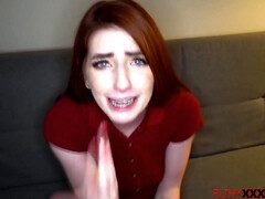 Минет, Секс без цензуры, Трусики, Крошечные, Пирсинг, Порнозвезда, От первого лица, Рыжие