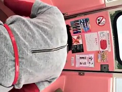 Glasses toilet blowjob