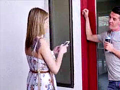 Blasen, Braunhaarige, Jungendliche (18+), Flotter dreier