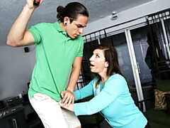 Grosser arsch, Grosser schwanz, Blasen, Braunhaarige, Hundestellung, Kurzes haar, Jungendliche (18+), Titten