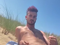 Leie, Strand, Schwul, Handjob, Hardcore, Masturbation, Im freien, Öffentlich