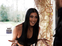 Gros cul, Brunette brune, Actrice du porno, Plan cul à trois