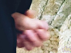 素人, ヨーロピアン, ゲイ, オナニー, アウトドア, 公共, シャワー, 一人