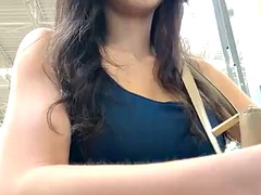 Amateur, Morena, Masturbación, Al aire libre, Bragas, Solo, Tetas, Juguetes