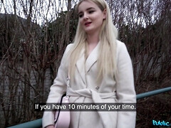 デカパイ, ブロンド, フェラチオ, 開帳, ハードコア, アウトドア, 公共, オッパイの