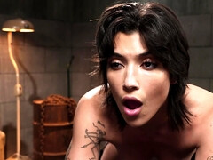 緊縛, 茶髪の, スパンキング