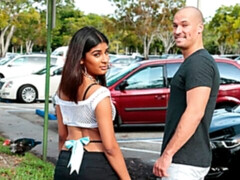 Amateur, Chambre à dormir, Gros seins, Sucer une bite, En levrette, Fille latino, Lingerie, Maigrichonne