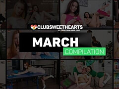 18 años, Verga grande, Mamada, Compilación, Estilo perrito, Tetas naturales, Adolescente, Tetas