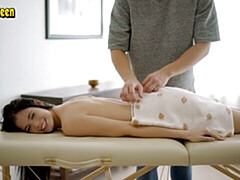 Raven-haired brunette Anna fucked in the doggy style