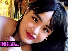 Asiatique, Cul, Brunette brune, Éjaculer dans la bouche, Tir de sperme, Faciale, Adolescente, Nénés