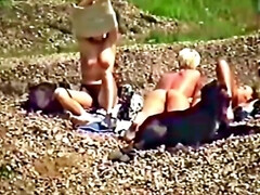 Enthousiasteling, Lieveling, Strand, Grote mammen, Duits, Moeder, Buiten, Spion