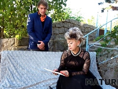 チェコ, ヨーロピアン, お婆さん, Hd, 熟年, アウトドア, 息子, ストッキング